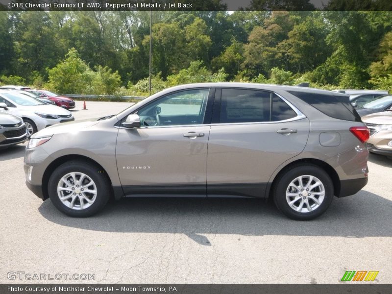 Pepperdust Metallic / Jet Black 2018 Chevrolet Equinox LT AWD