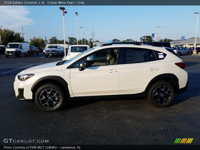Crystal White Pearl / Gray 2018 Subaru Crosstrek 2.0i
