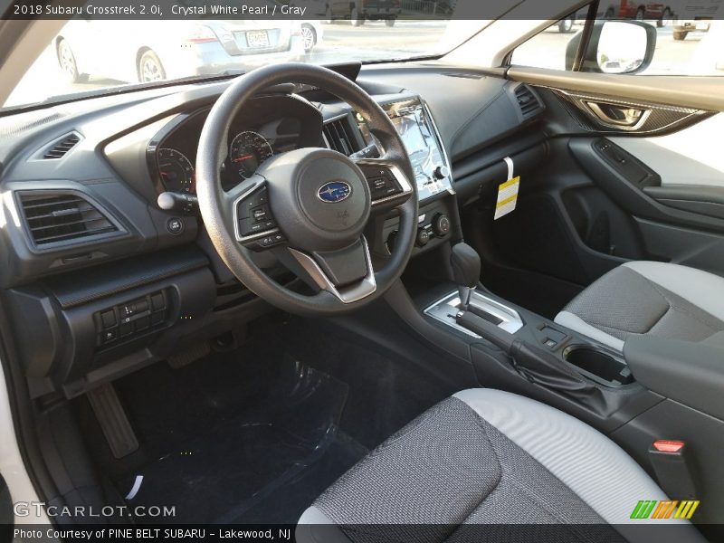 Crystal White Pearl / Gray 2018 Subaru Crosstrek 2.0i