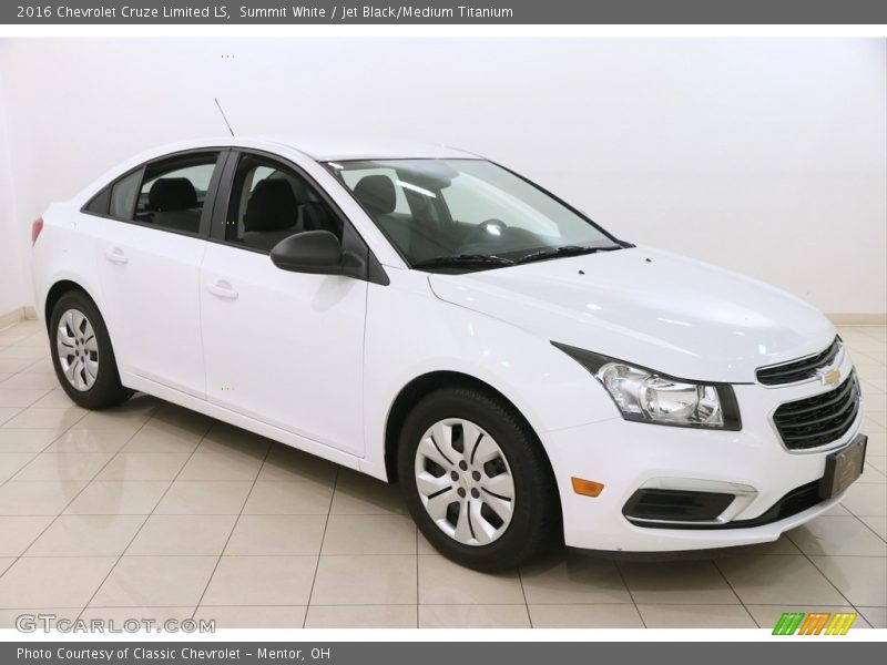 Summit White / Jet Black/Medium Titanium 2016 Chevrolet Cruze Limited LS