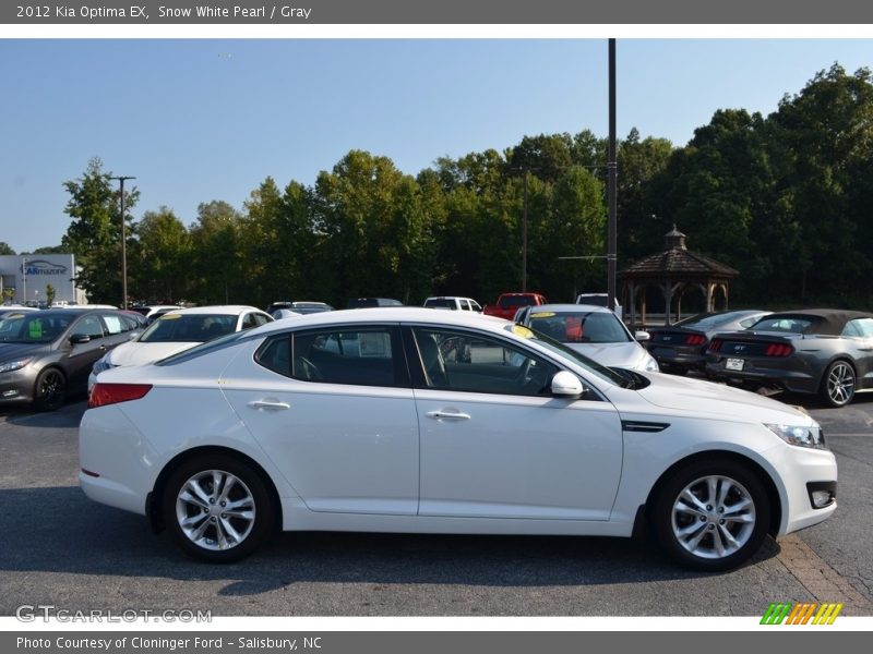 Snow White Pearl / Gray 2012 Kia Optima EX