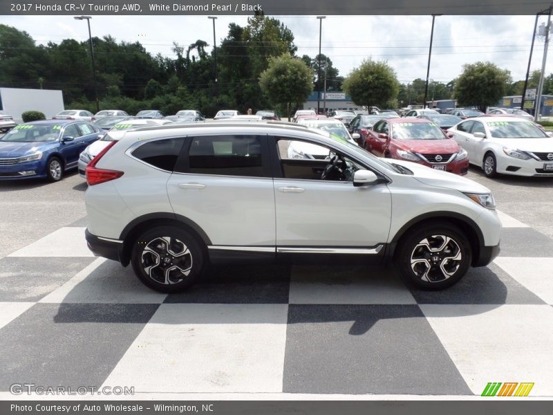 White Diamond Pearl / Black 2017 Honda CR-V Touring AWD