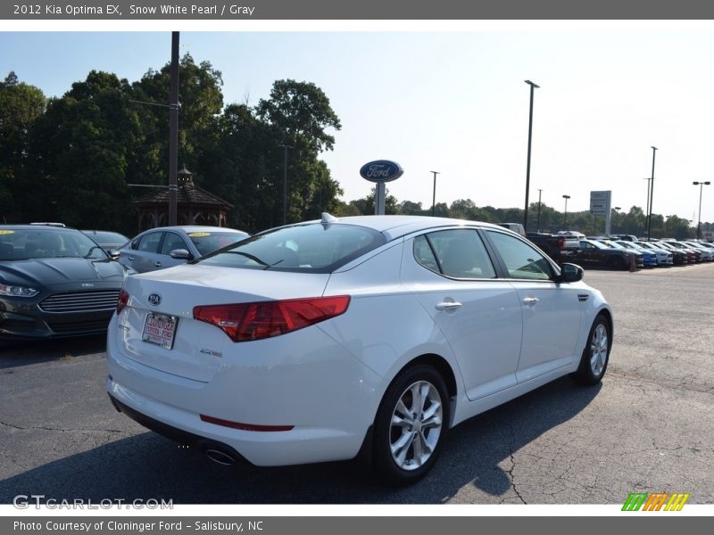 Snow White Pearl / Gray 2012 Kia Optima EX