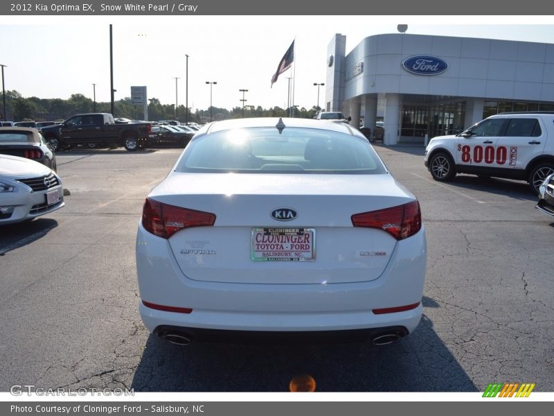 Snow White Pearl / Gray 2012 Kia Optima EX