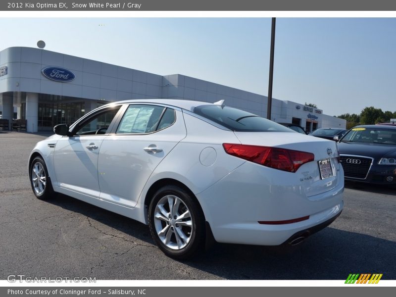 Snow White Pearl / Gray 2012 Kia Optima EX