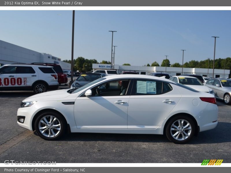 Snow White Pearl / Gray 2012 Kia Optima EX
