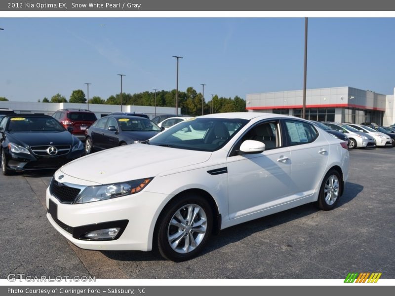 Snow White Pearl / Gray 2012 Kia Optima EX