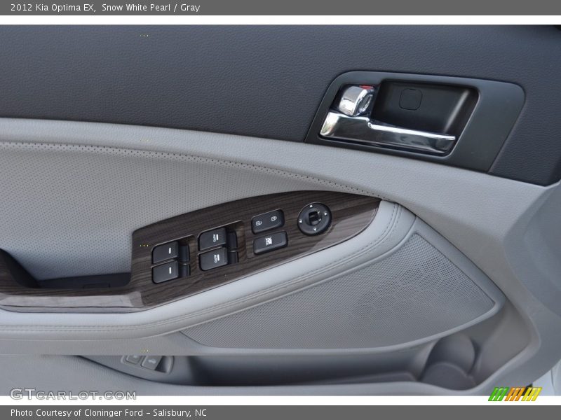 Snow White Pearl / Gray 2012 Kia Optima EX