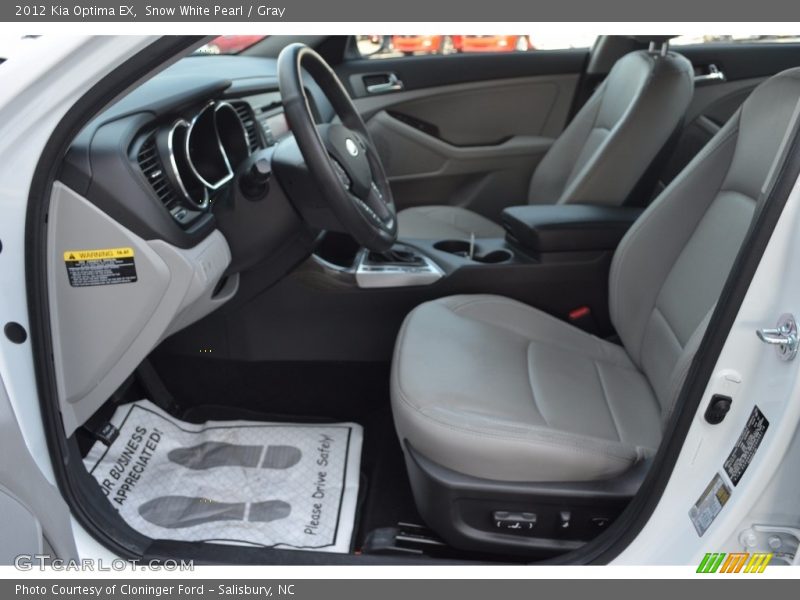 Snow White Pearl / Gray 2012 Kia Optima EX