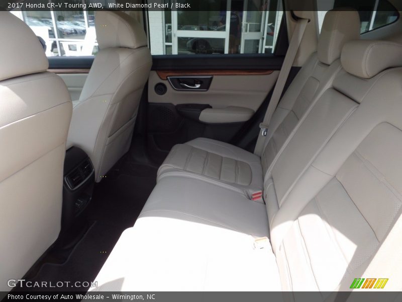 White Diamond Pearl / Black 2017 Honda CR-V Touring AWD