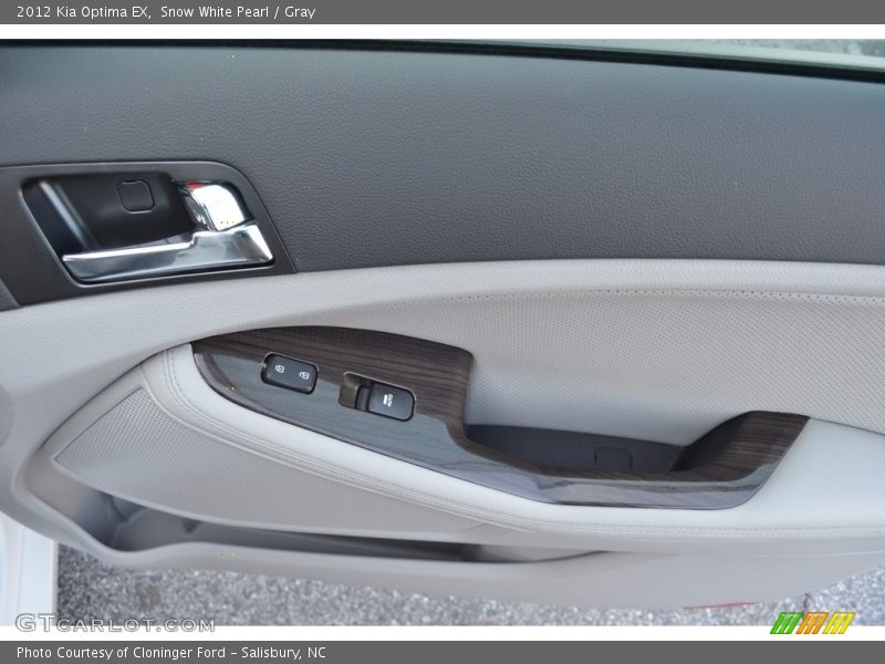 Snow White Pearl / Gray 2012 Kia Optima EX