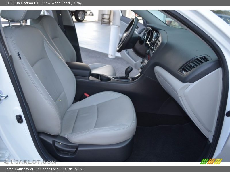Snow White Pearl / Gray 2012 Kia Optima EX