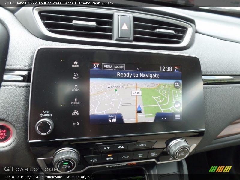 White Diamond Pearl / Black 2017 Honda CR-V Touring AWD