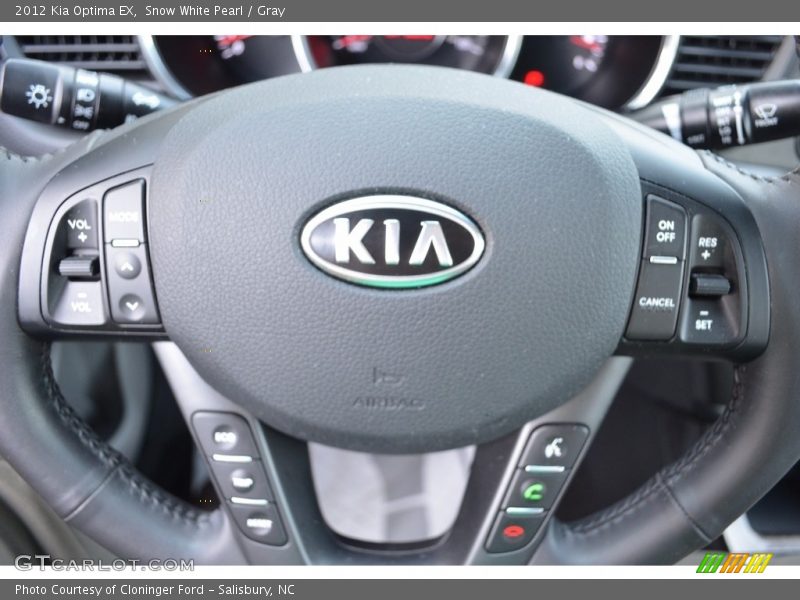 Snow White Pearl / Gray 2012 Kia Optima EX
