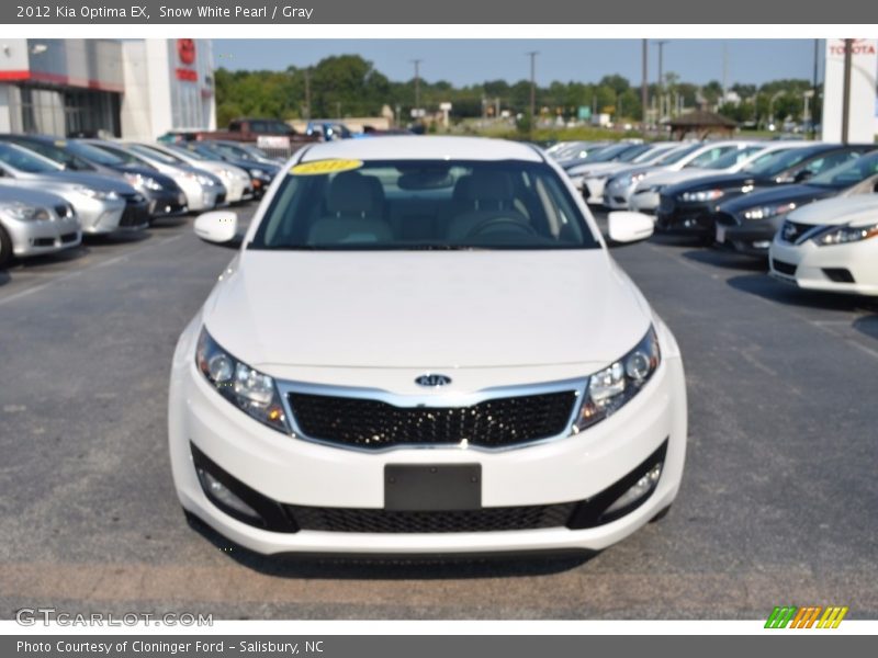 Snow White Pearl / Gray 2012 Kia Optima EX