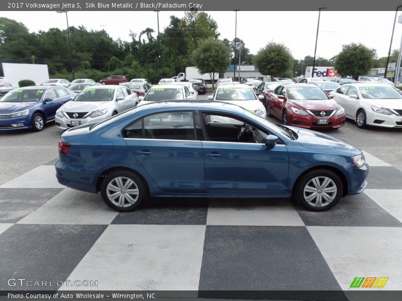 Silk Blue Metallic / Black/Palladium Gray 2017 Volkswagen Jetta S