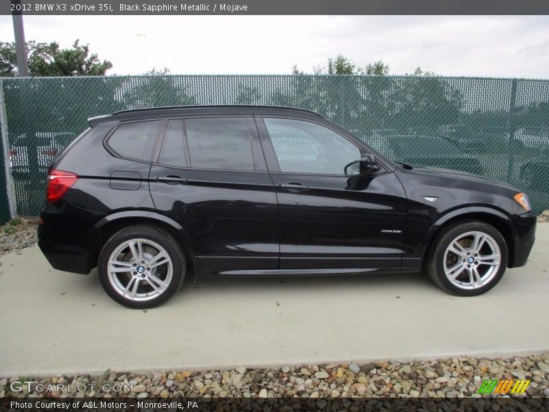 Black Sapphire Metallic / Mojave 2012 BMW X3 xDrive 35i