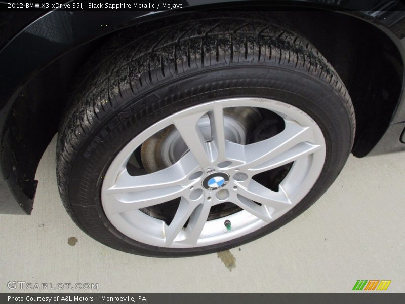 Black Sapphire Metallic / Mojave 2012 BMW X3 xDrive 35i