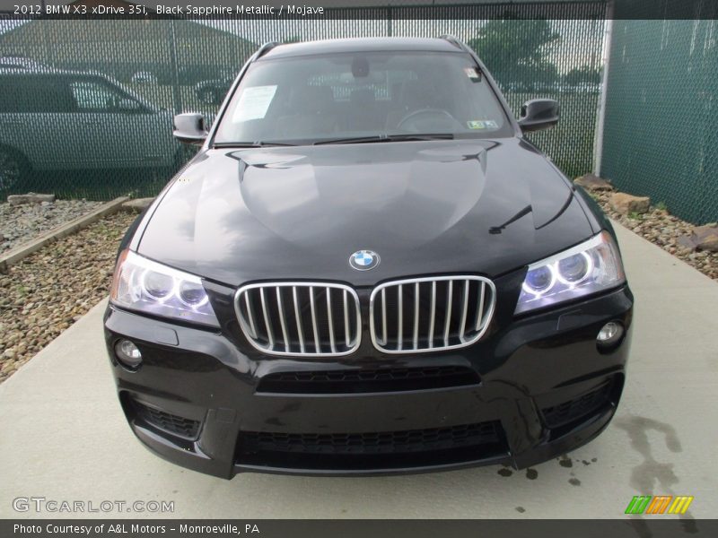 Black Sapphire Metallic / Mojave 2012 BMW X3 xDrive 35i