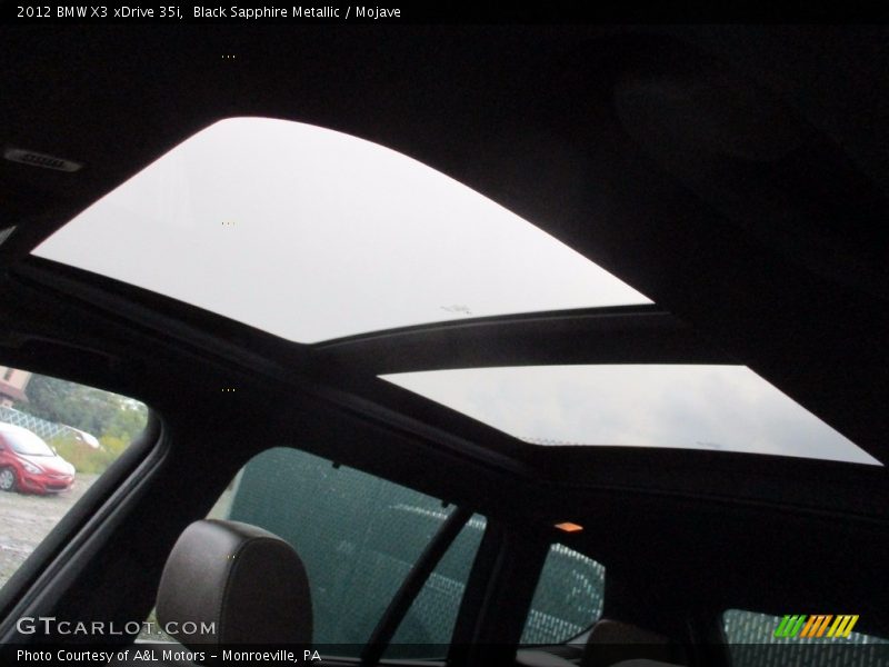 Black Sapphire Metallic / Mojave 2012 BMW X3 xDrive 35i
