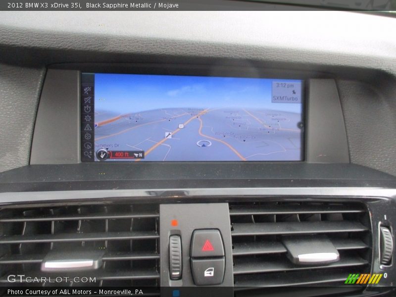 Black Sapphire Metallic / Mojave 2012 BMW X3 xDrive 35i