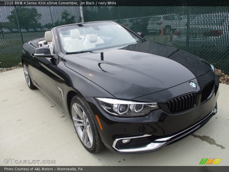 Jet Black / Ivory White 2018 BMW 4 Series 430i xDrive Convertible