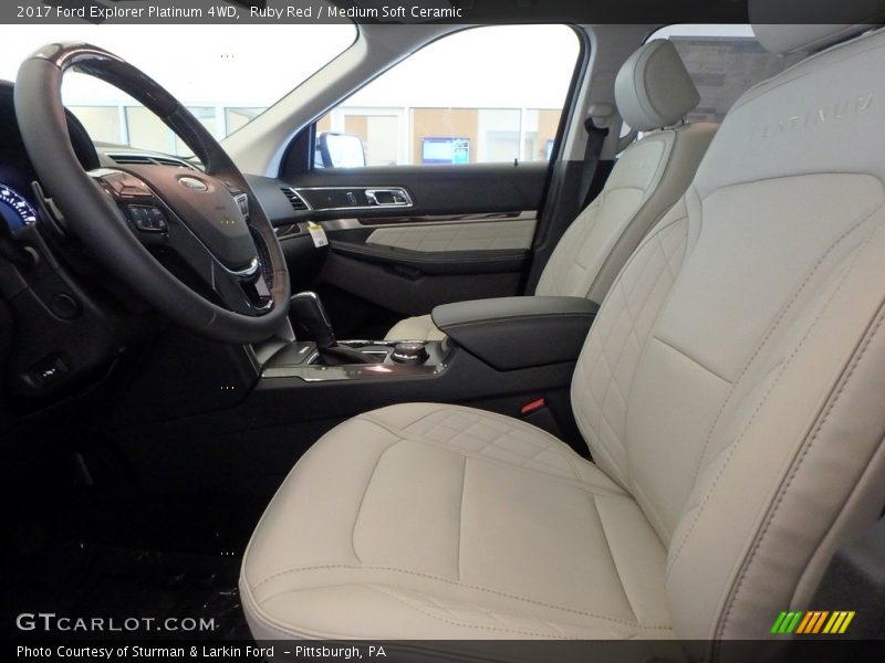 Ruby Red / Medium Soft Ceramic 2017 Ford Explorer Platinum 4WD
