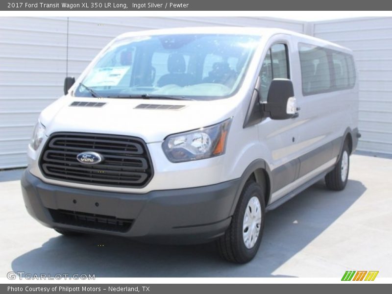Ingot Silver / Pewter 2017 Ford Transit Wagon XL 350 LR Long
