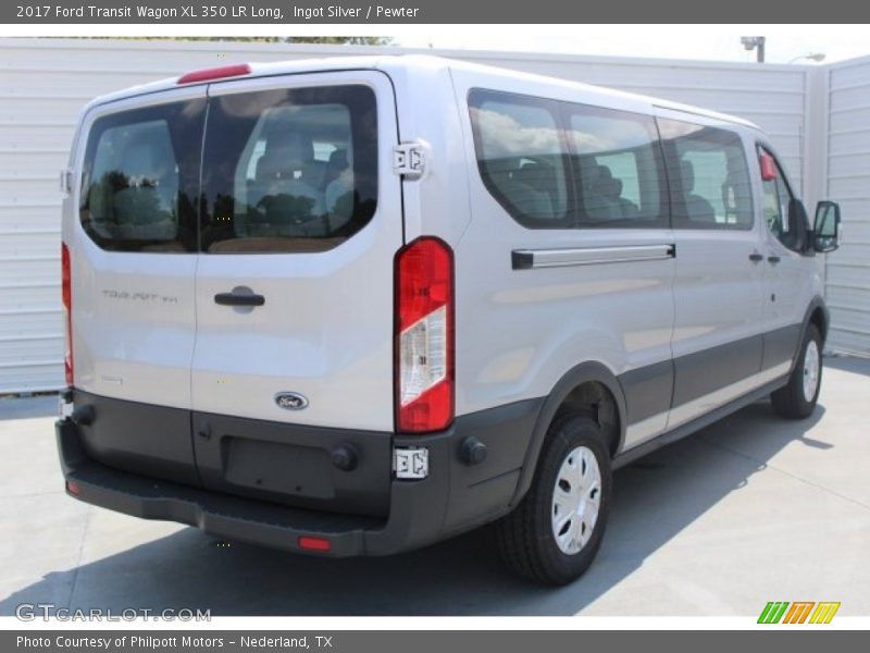 Ingot Silver / Pewter 2017 Ford Transit Wagon XL 350 LR Long