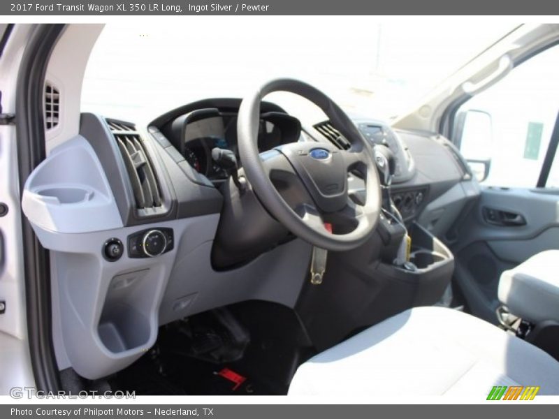 Ingot Silver / Pewter 2017 Ford Transit Wagon XL 350 LR Long