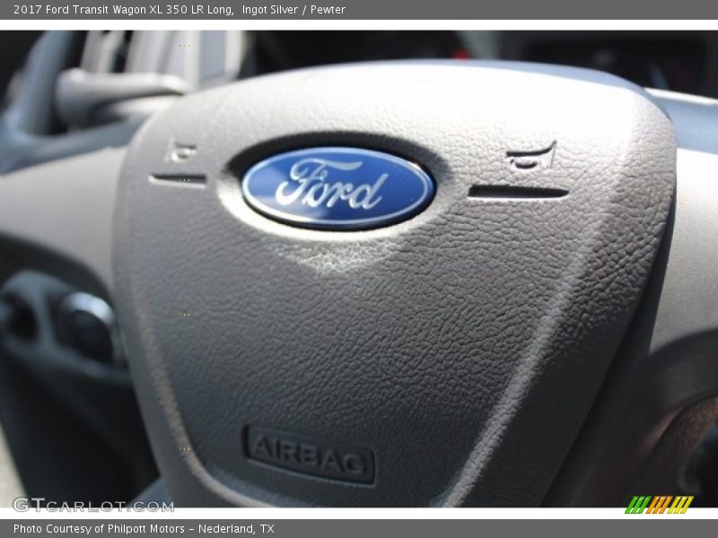 Ingot Silver / Pewter 2017 Ford Transit Wagon XL 350 LR Long