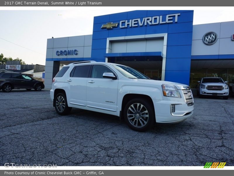 Summit White / Light Titanium 2017 GMC Terrain Denali