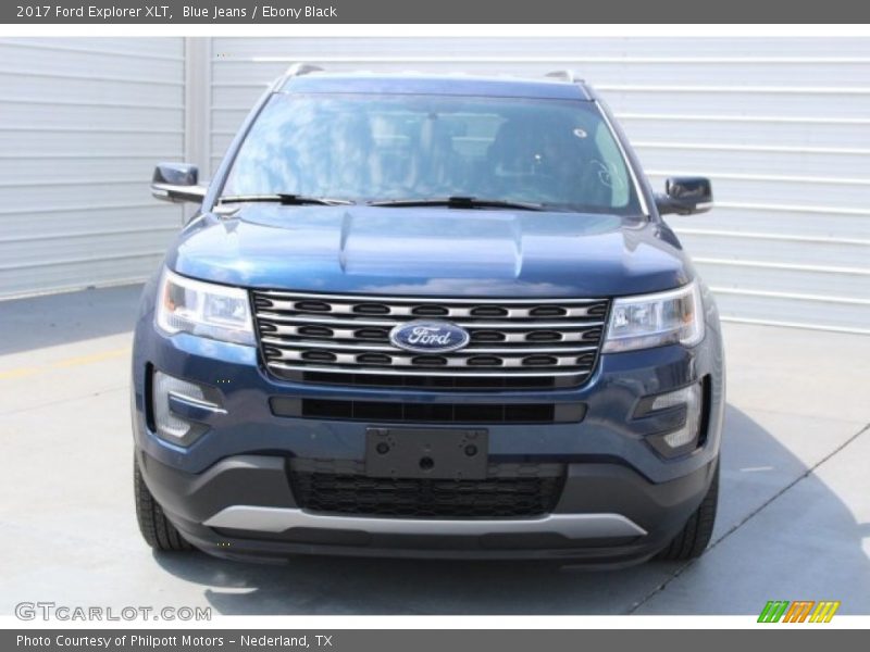 Blue Jeans / Ebony Black 2017 Ford Explorer XLT