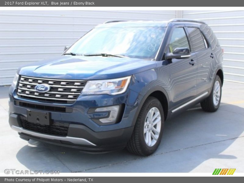 Blue Jeans / Ebony Black 2017 Ford Explorer XLT
