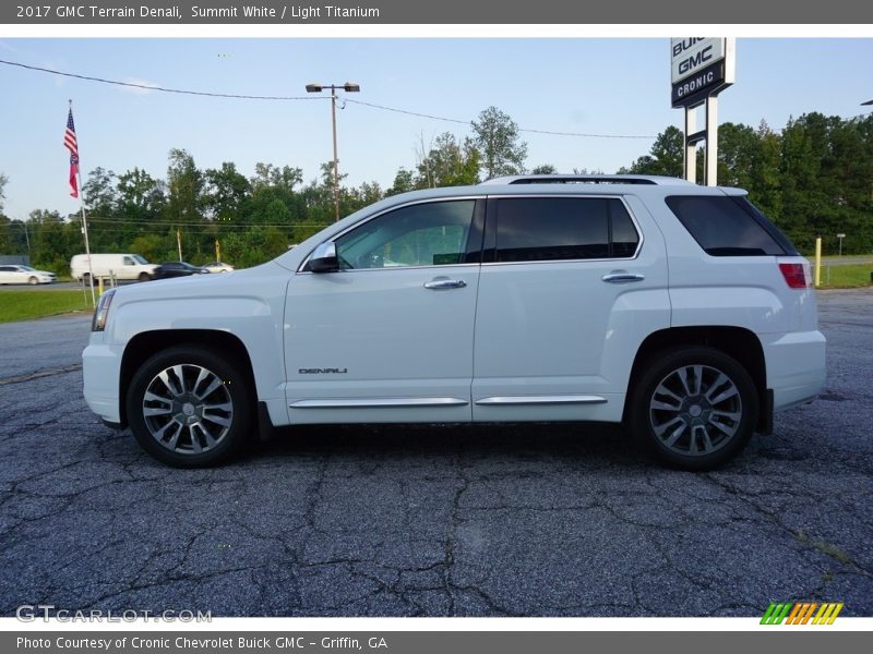 Summit White / Light Titanium 2017 GMC Terrain Denali