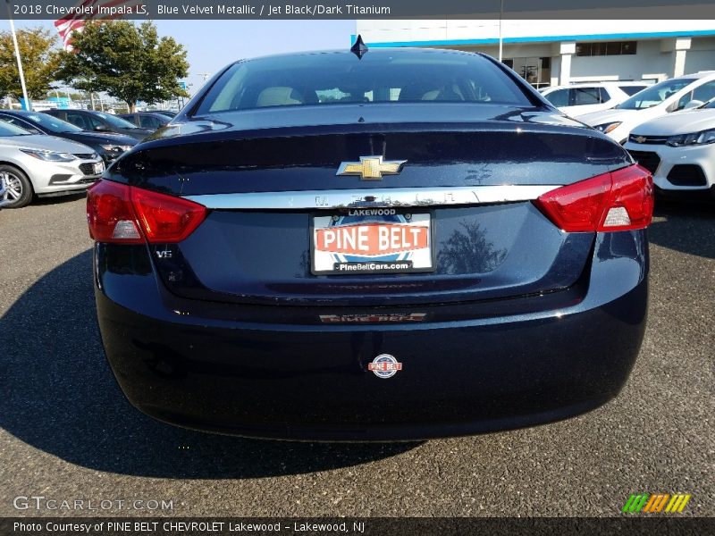 Blue Velvet Metallic / Jet Black/Dark Titanium 2018 Chevrolet Impala LS