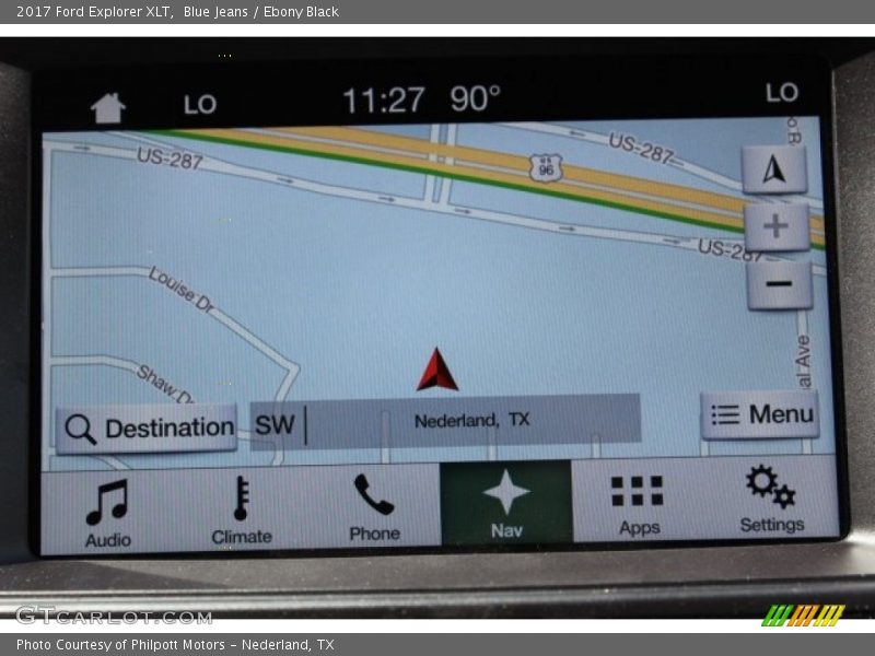 Blue Jeans / Ebony Black 2017 Ford Explorer XLT