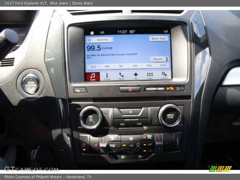 Blue Jeans / Ebony Black 2017 Ford Explorer XLT