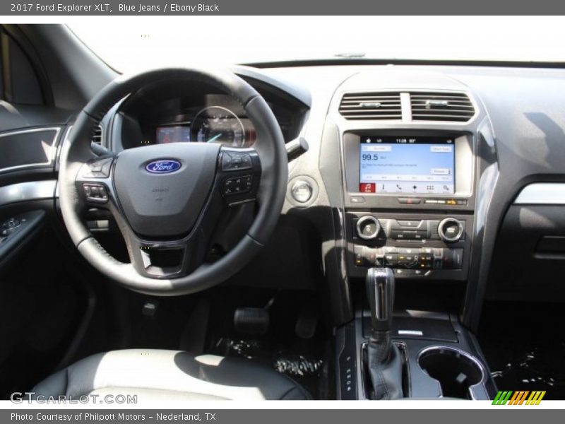 Blue Jeans / Ebony Black 2017 Ford Explorer XLT