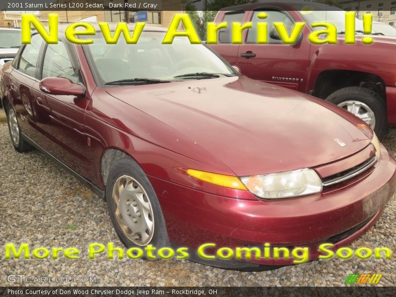 Dark Red / Gray 2001 Saturn L Series L200 Sedan