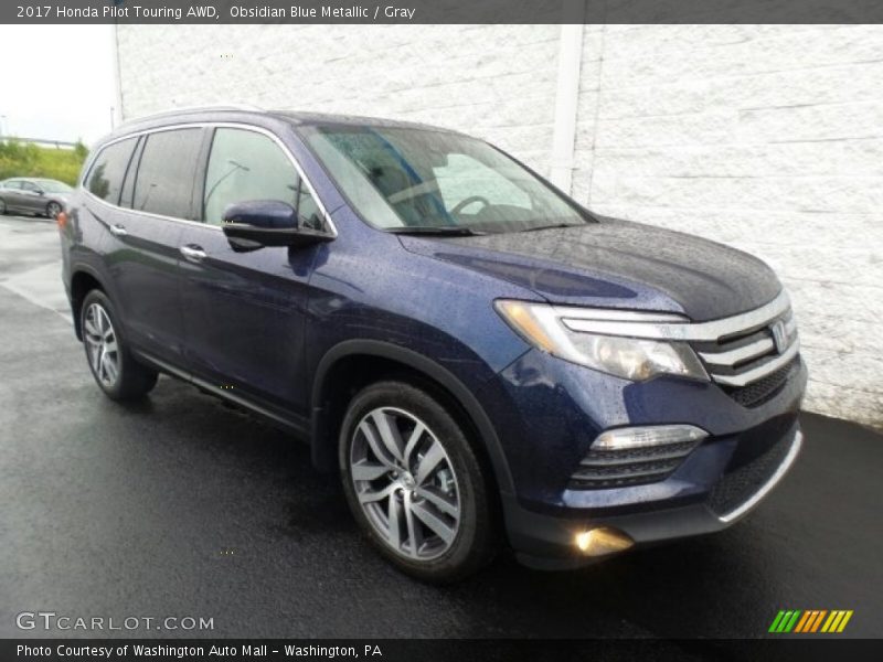 Obsidian Blue Metallic / Gray 2017 Honda Pilot Touring AWD