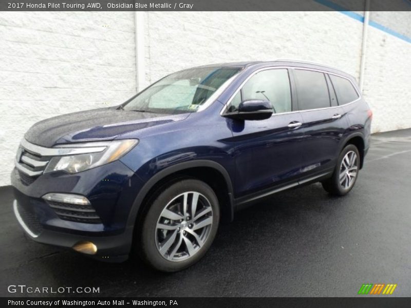 Obsidian Blue Metallic / Gray 2017 Honda Pilot Touring AWD