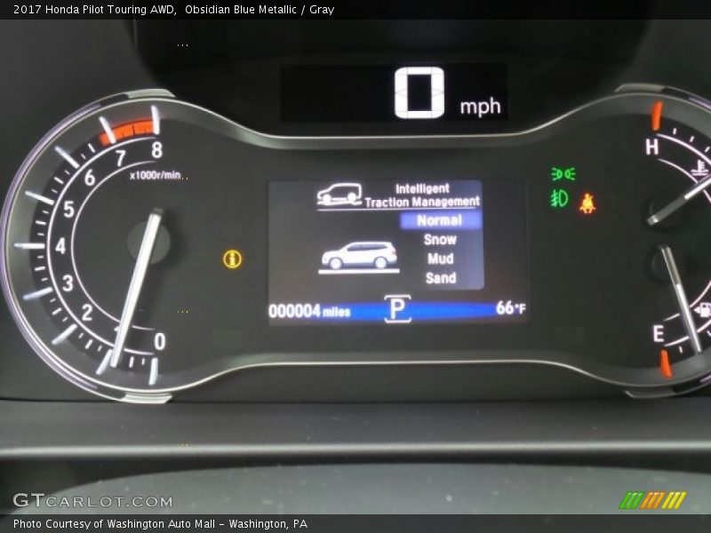 Obsidian Blue Metallic / Gray 2017 Honda Pilot Touring AWD