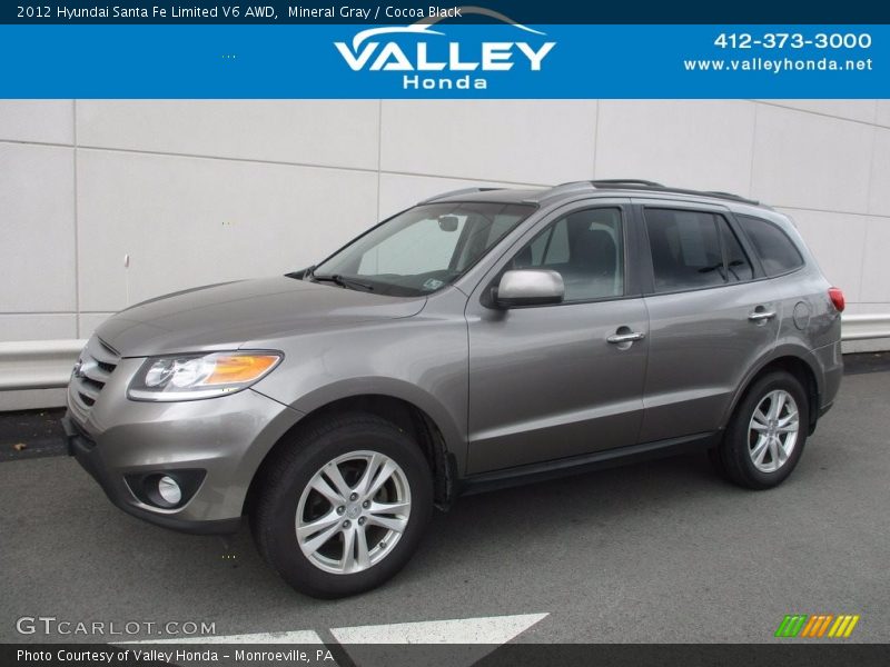 Mineral Gray / Cocoa Black 2012 Hyundai Santa Fe Limited V6 AWD