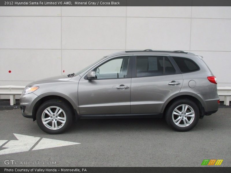 Mineral Gray / Cocoa Black 2012 Hyundai Santa Fe Limited V6 AWD