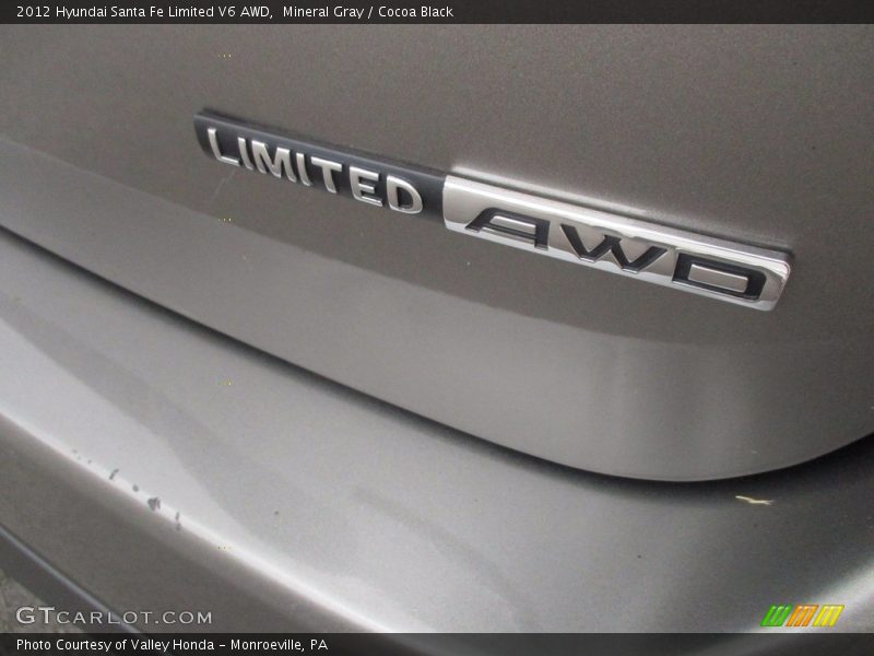 Mineral Gray / Cocoa Black 2012 Hyundai Santa Fe Limited V6 AWD