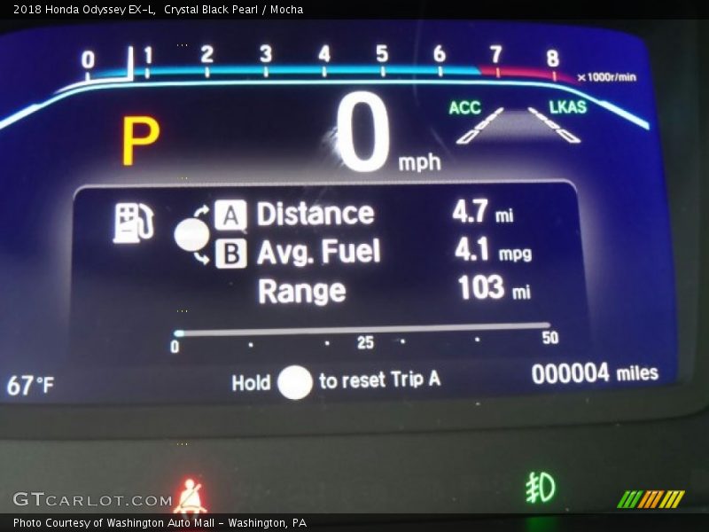 Crystal Black Pearl / Mocha 2018 Honda Odyssey EX-L