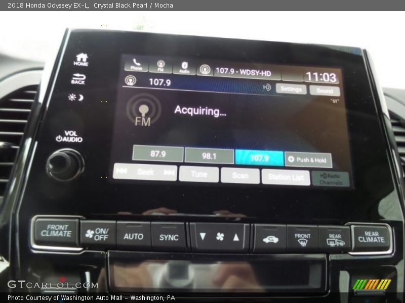 Crystal Black Pearl / Mocha 2018 Honda Odyssey EX-L