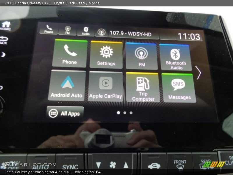 Crystal Black Pearl / Mocha 2018 Honda Odyssey EX-L