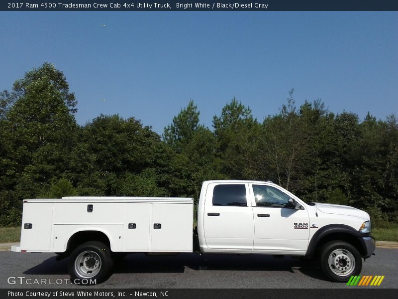 Bright White / Black/Diesel Gray 2017 Ram 4500 Tradesman Crew Cab 4x4 Utility Truck